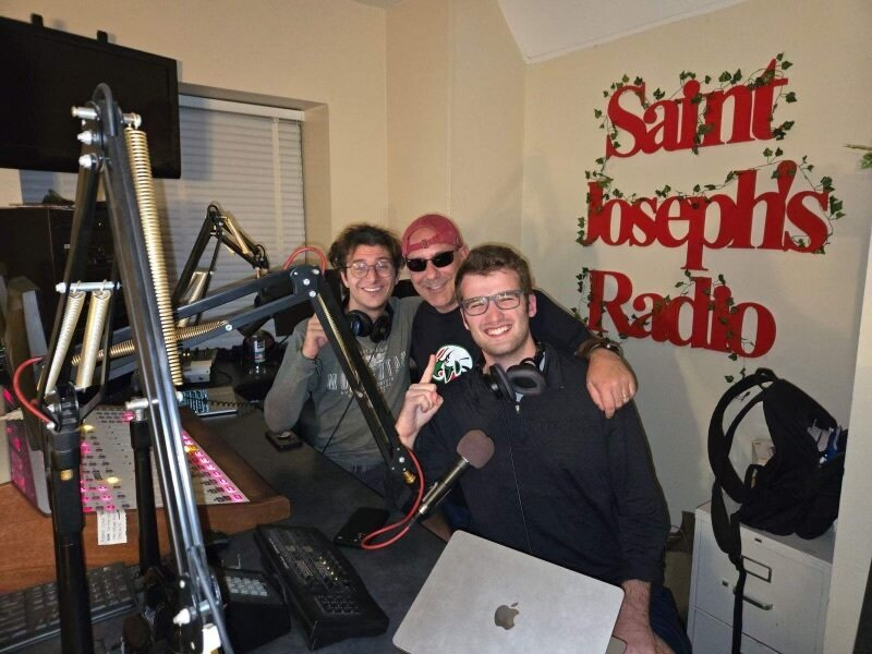 Photo of Dominic Rossi and Luke Ortolani with one of the guests